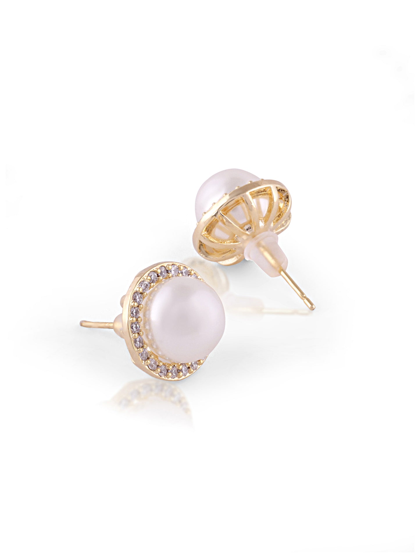 Pearl Halo Studs