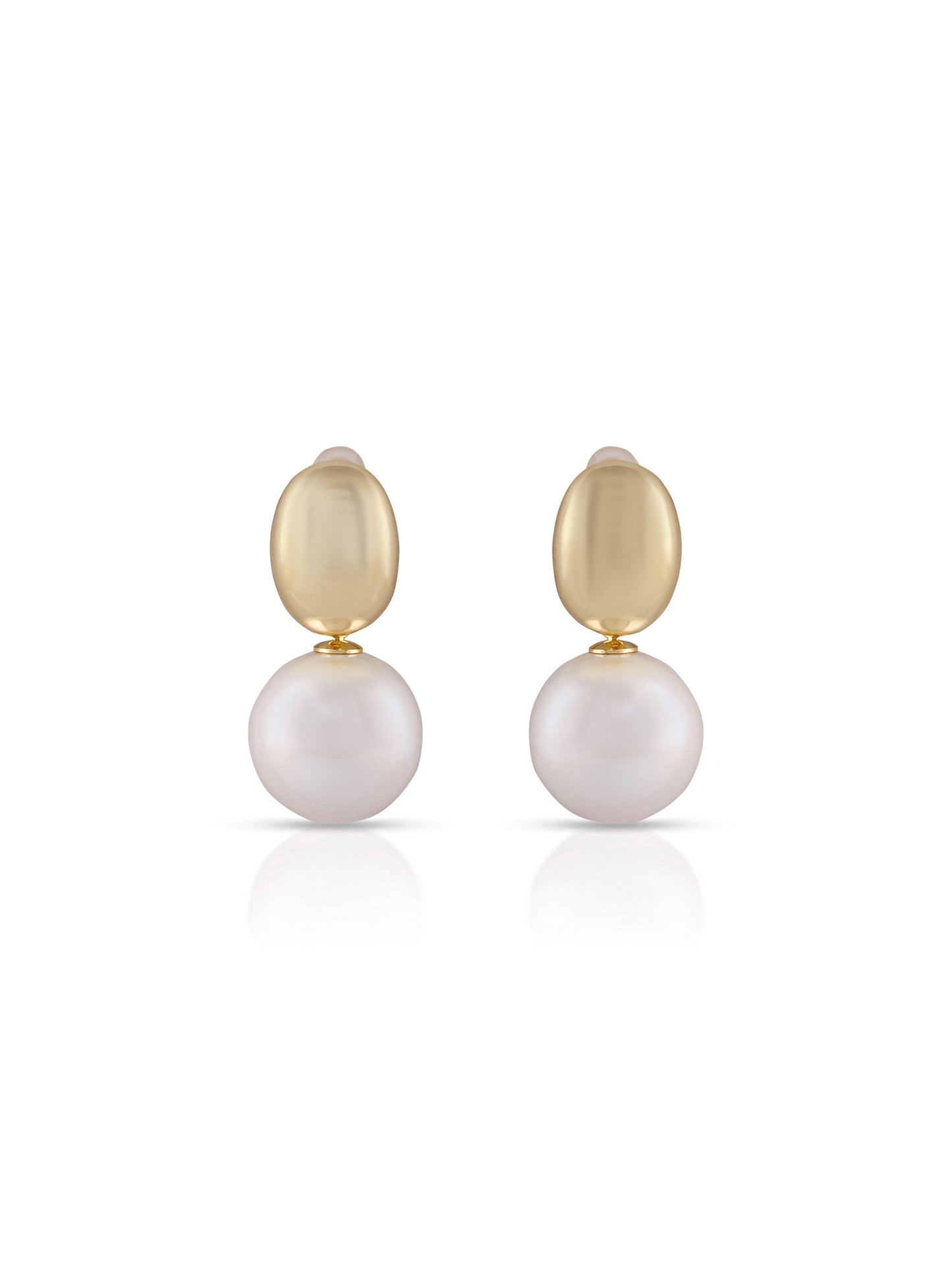 Golden Grace Pearl Drop Earrings