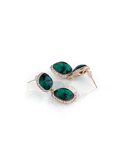 Emerald Duo Crystal Stud