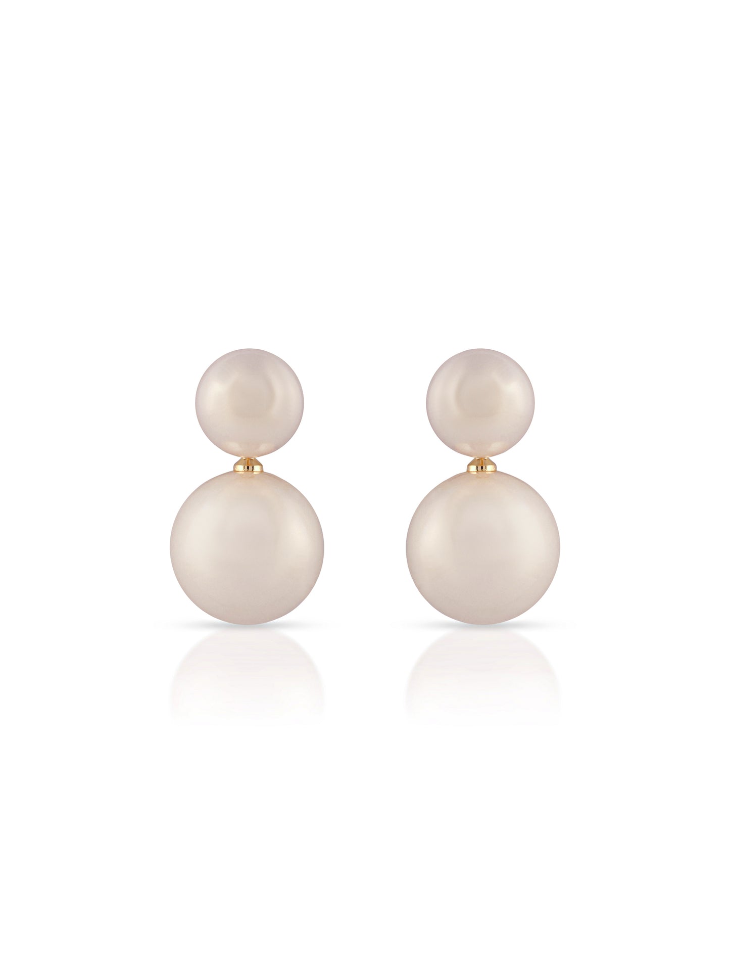 White Pearl Duo Earrings