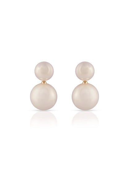 White Pearl Duo Earrings