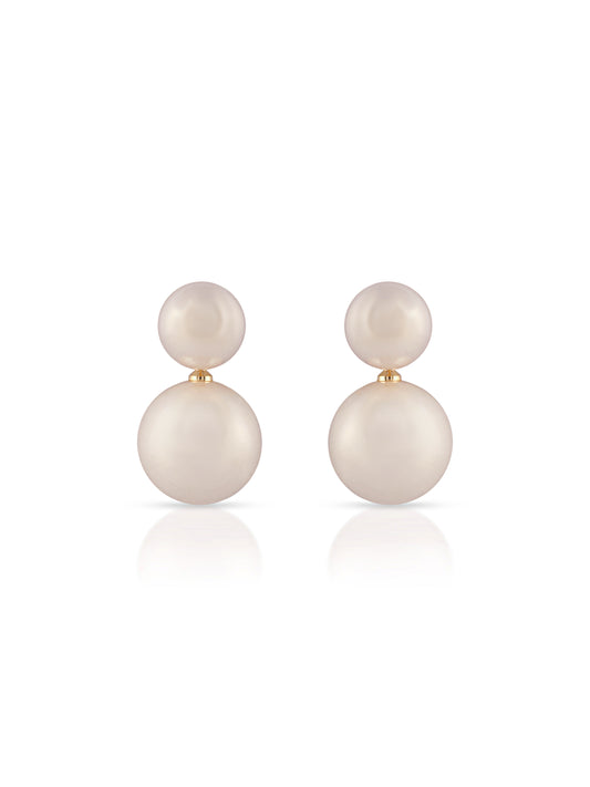 White Pearl Duo Earrings