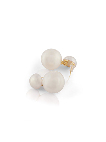 White Pearl Duo Earrings