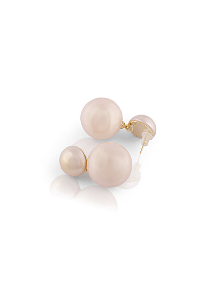 Pink Pearl Duo Earrings