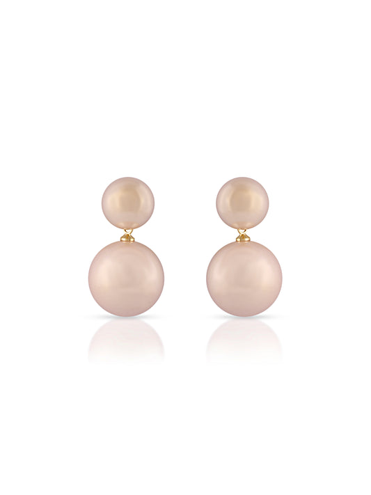 Pink Pearl Duo Earrings