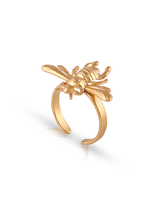 Golden Bee Ring