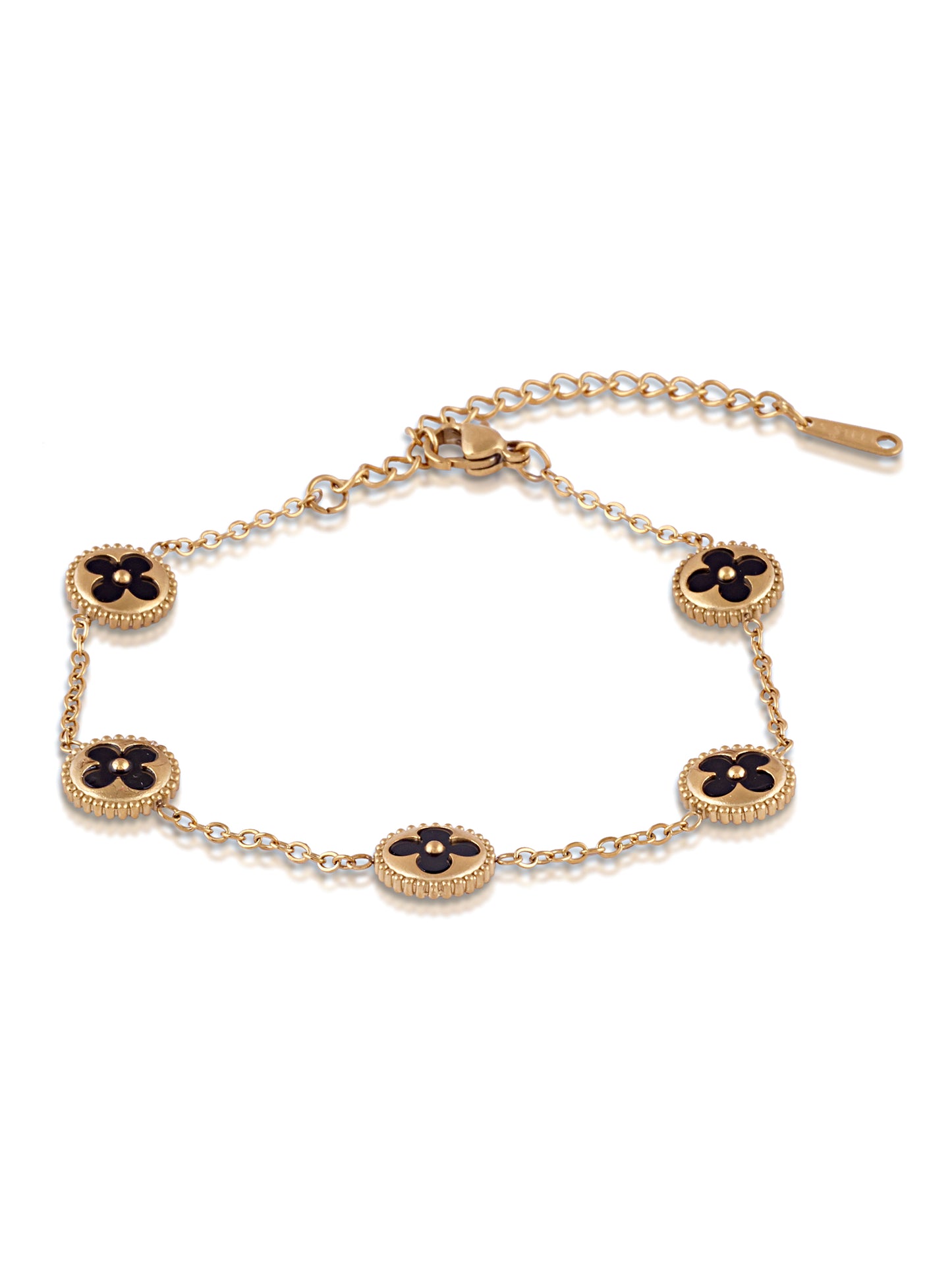 Midnight Bloom Chain Bracelet