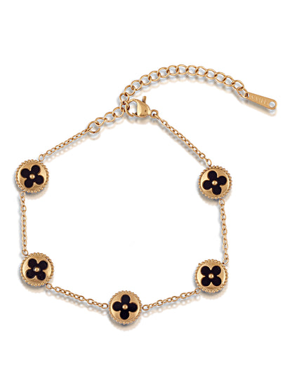 Midnight Bloom Chain Bracelet