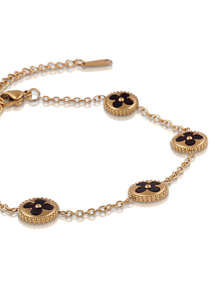 Midnight Bloom Chain Bracelet