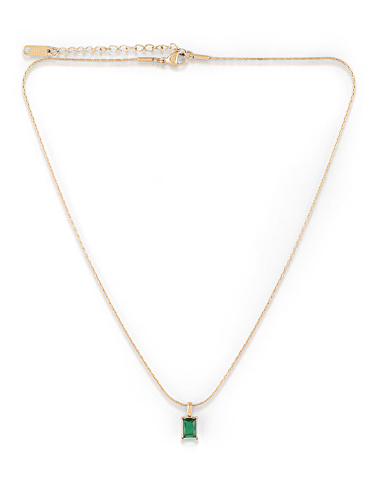 Minimal Emerald Necklace