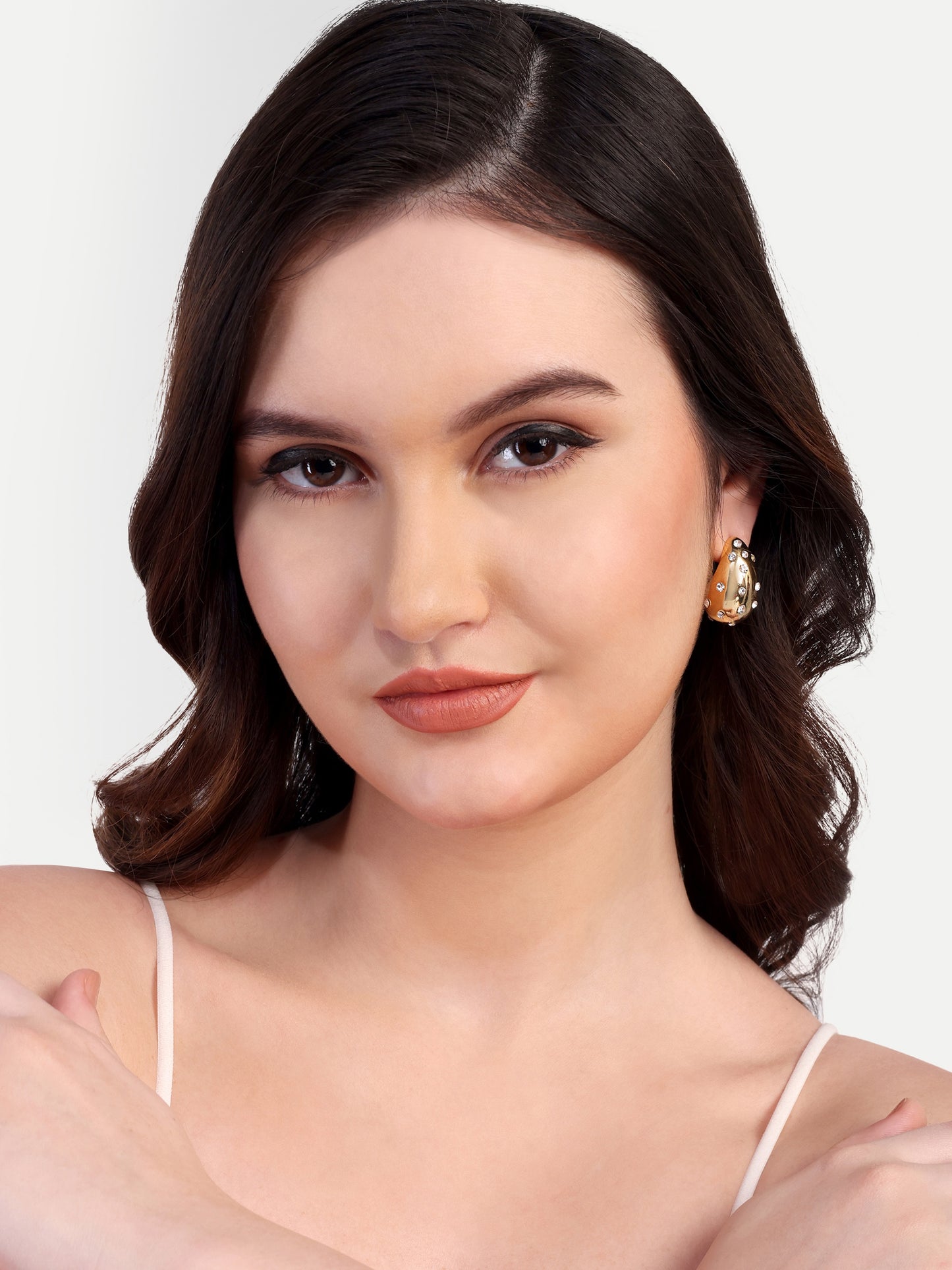 Studded Dew Drop Earrings