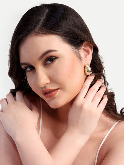 Studded Dew Drop Earrings