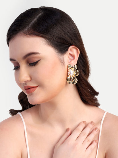 Gold Plated Pearl Earring