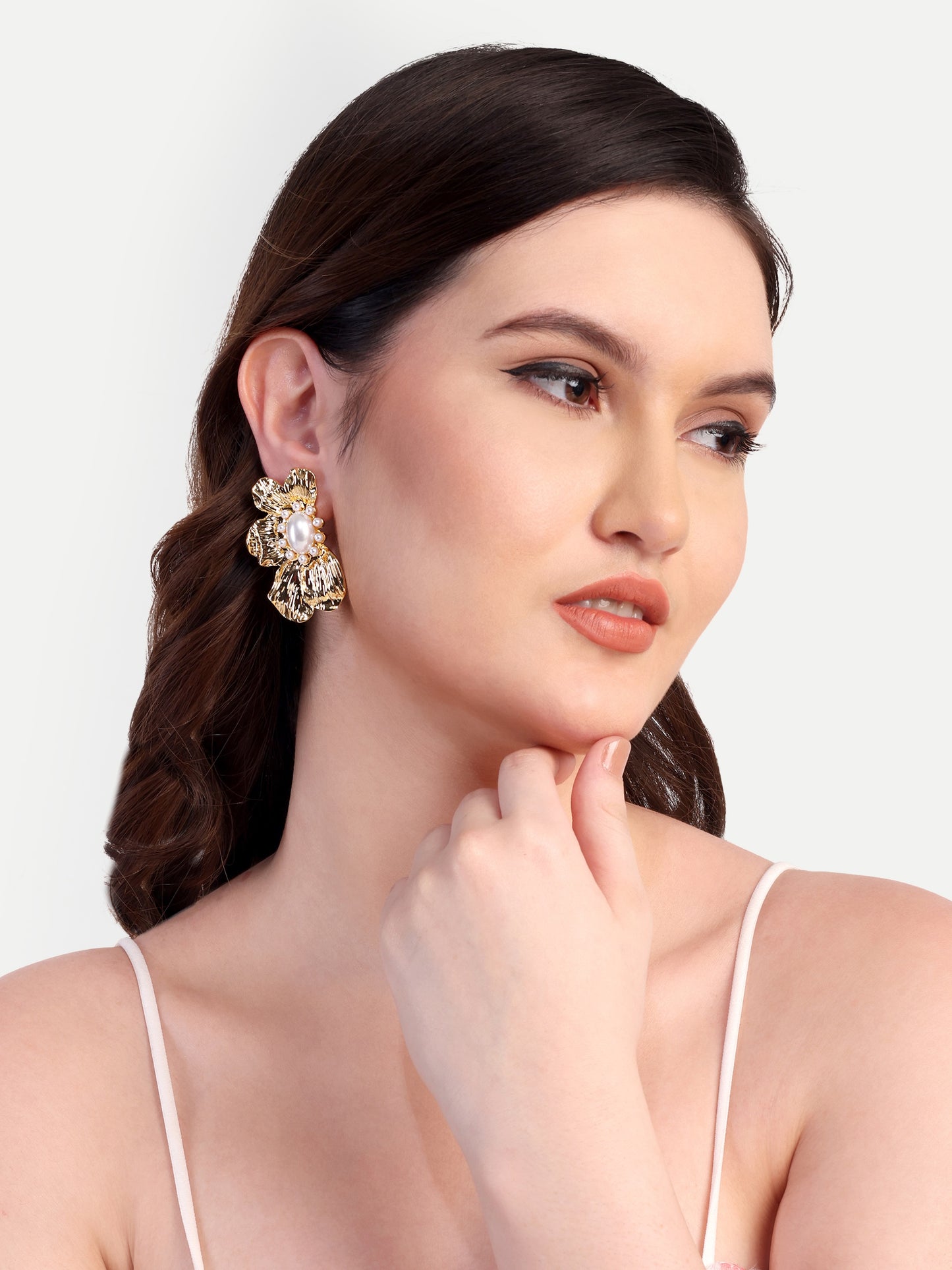 Gold Plated Pearl Earring