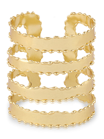 Broad Brass Cuff Bracelet