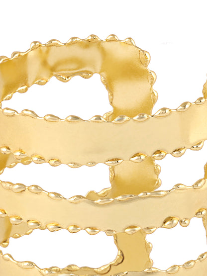 Broad Brass Cuff Bracelet