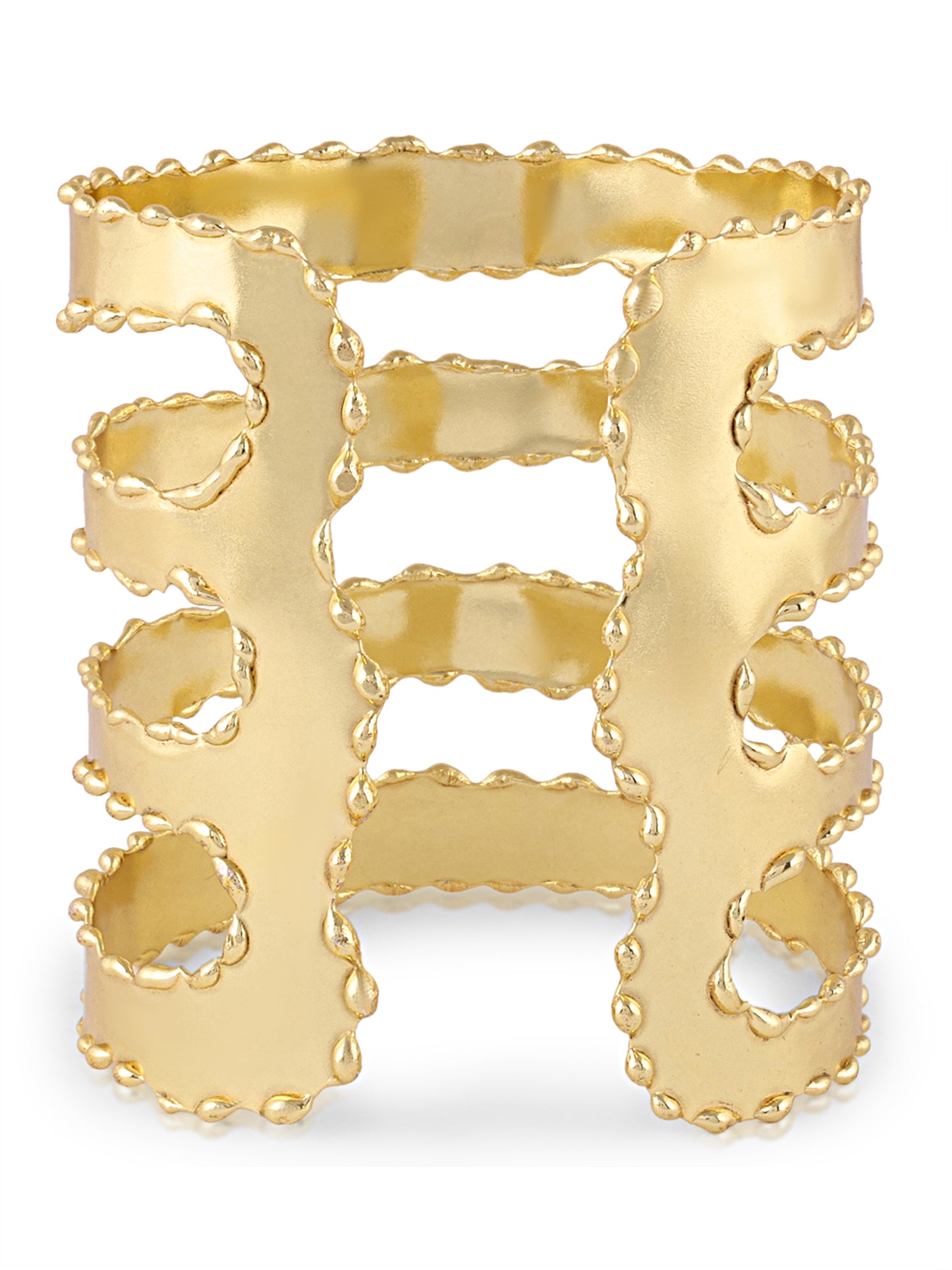 Broad Brass Cuff Bracelet