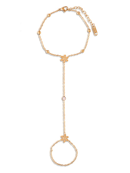 Floral Beaded Hand Chain