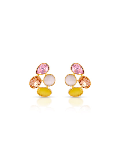 Gold Plated Coloured Studs