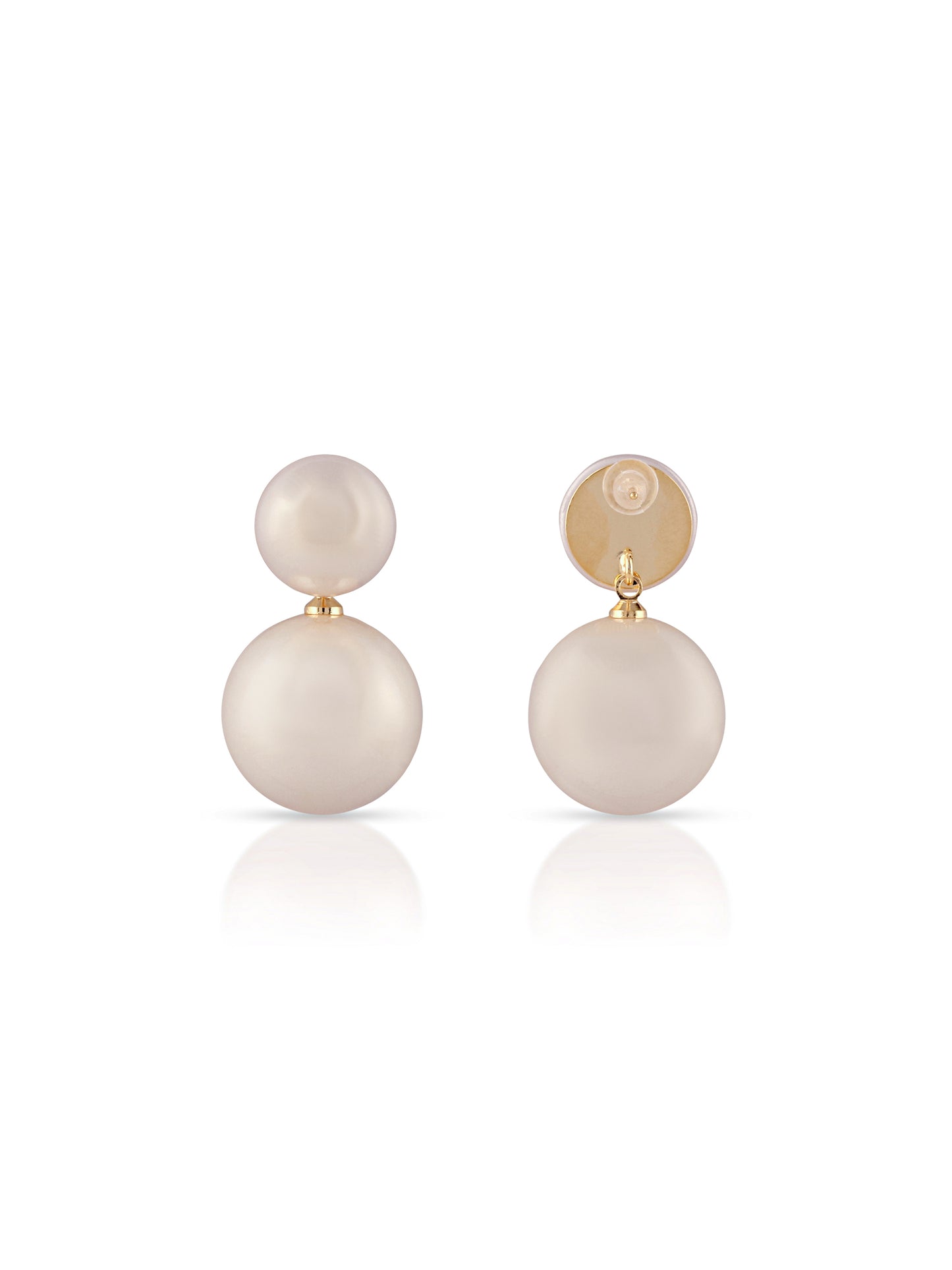 White Pearl Duo Earrings