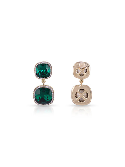 Emerald Duo Crystal Stud