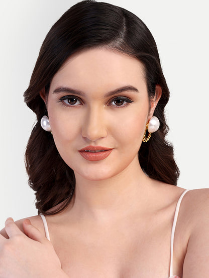 Gold Plated Pearl Earrings