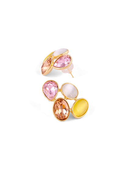 Gold Plated Coloured Studs