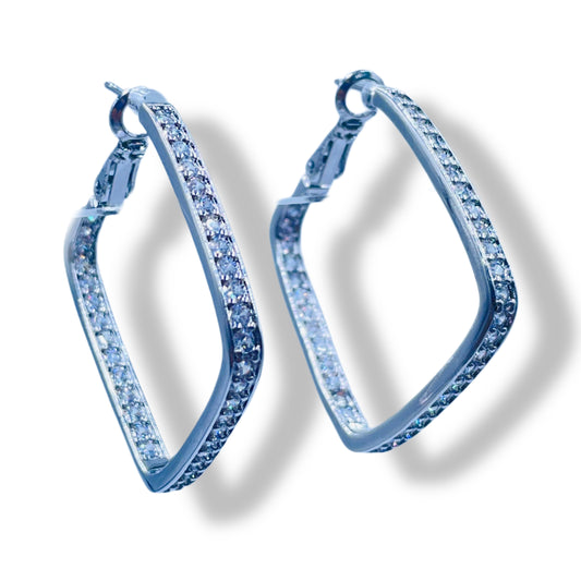 Silver Gleem Hoops