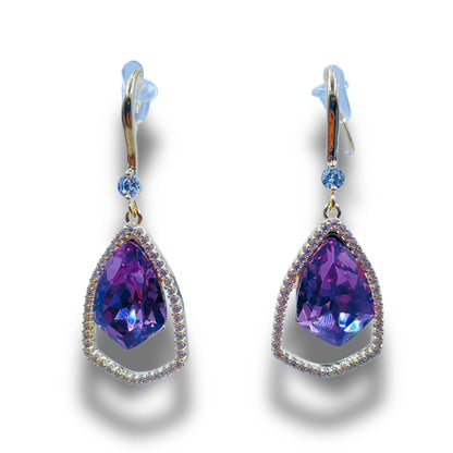Violet Mist Drop Earrings