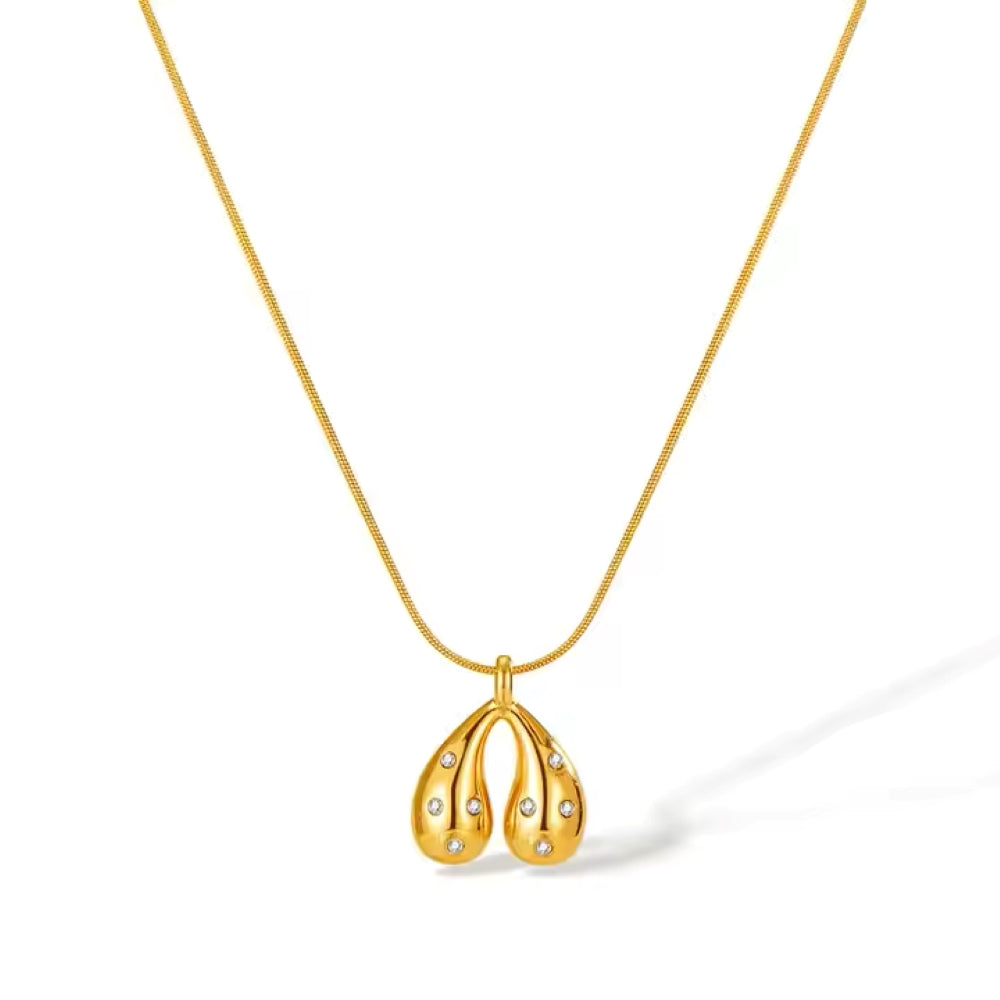 Studded Dew Drop Necklace