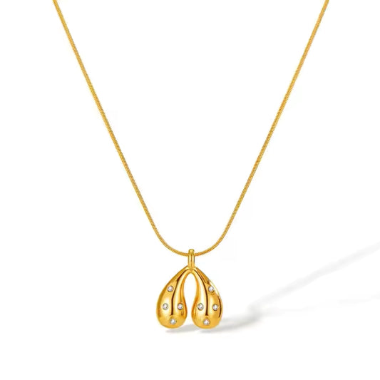 Studded Dew Drop Necklace