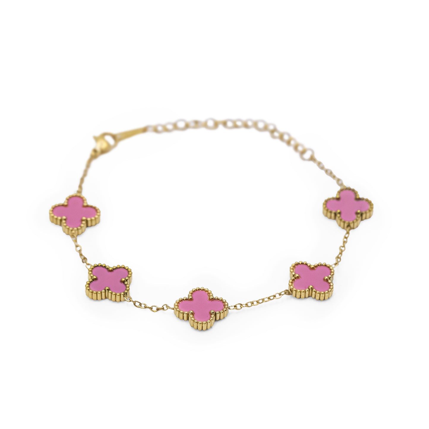 Pink Clover Bracelet