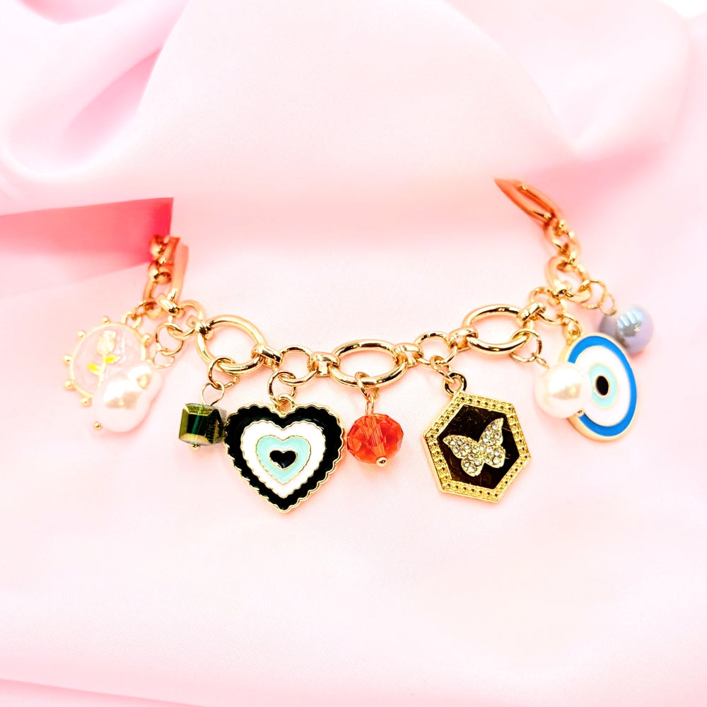 Evil Eye Blooming Charm Bracelet