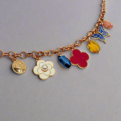 Floral Charm Bracelet