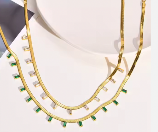 Snake Tennis Necklace