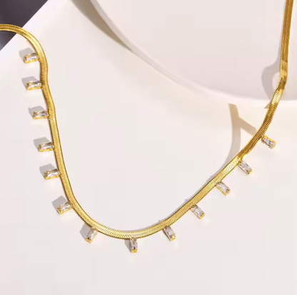 Snake Tennis Necklace