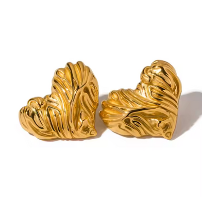 Rustic Heart Earrings