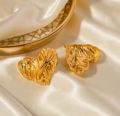 Rustic Heart Earrings