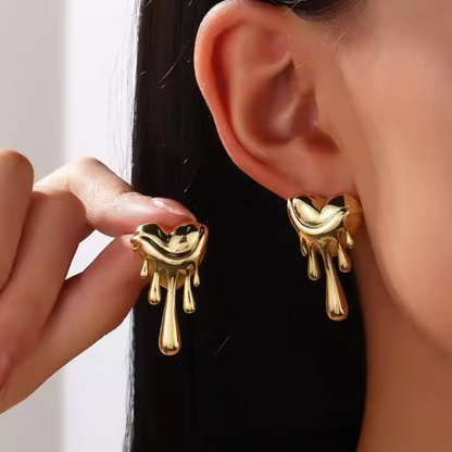 Melted Heart Earrings
