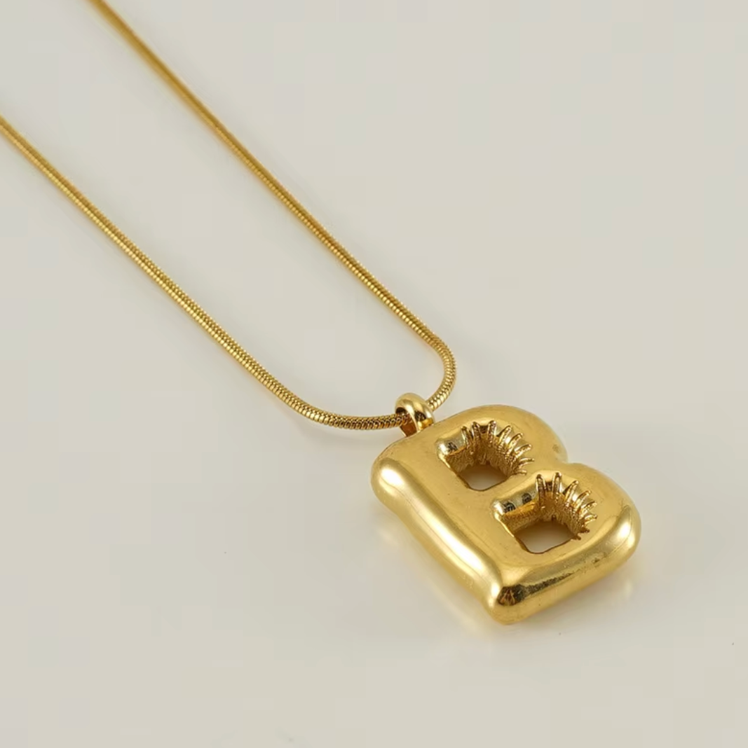 Initial Bubble Necklace