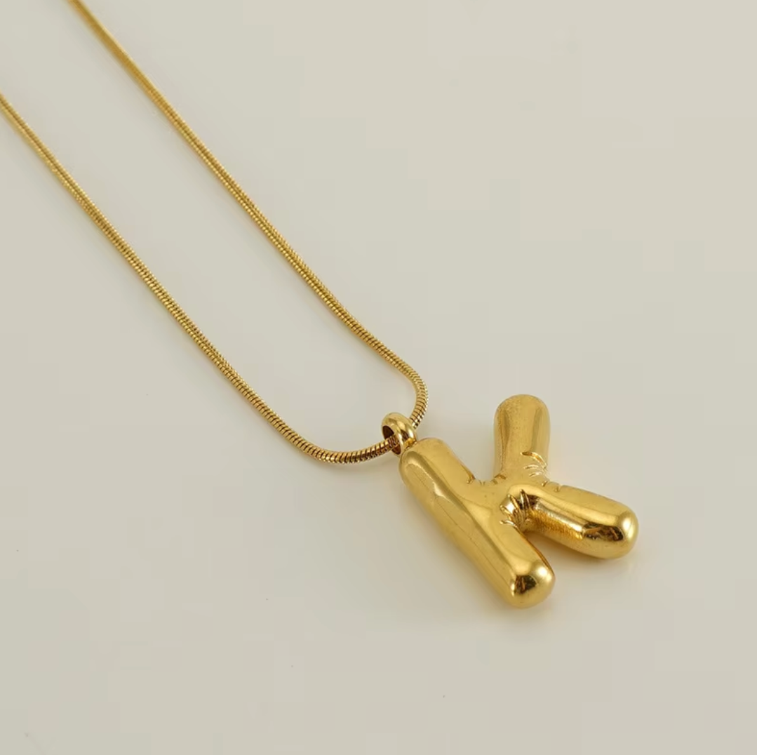 Initial Bubble Necklace