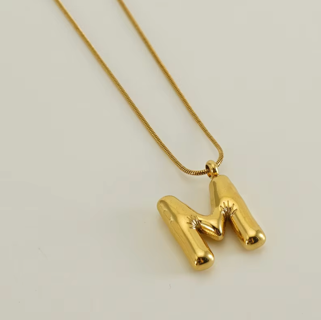 Initial Bubble Necklace