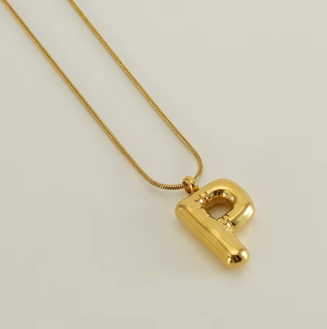 Initial Bubble Necklace