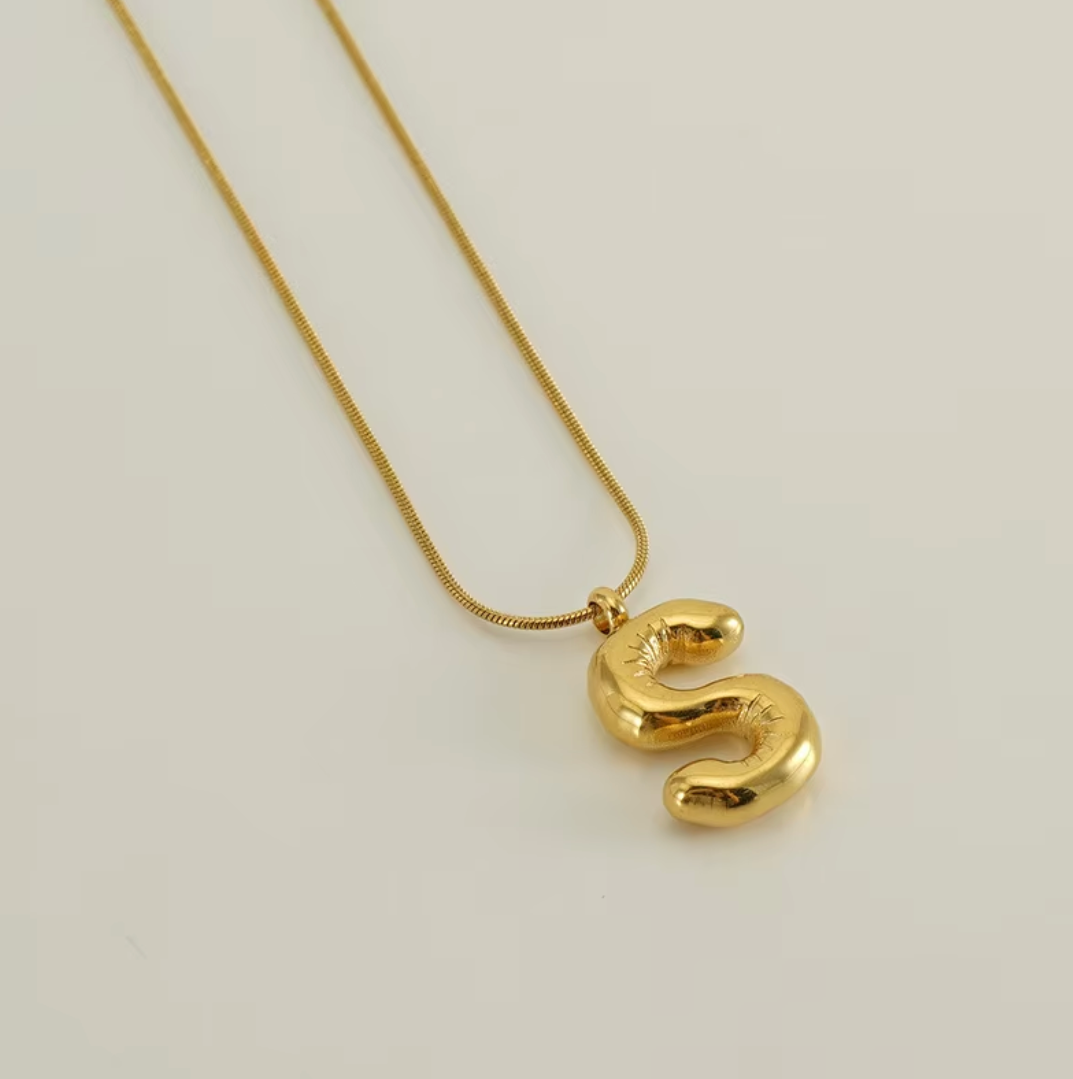 Initial Bubble Necklace