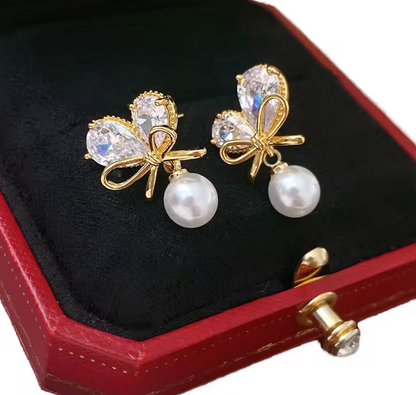 Grace Knot Pearl Earrings - XUPING
