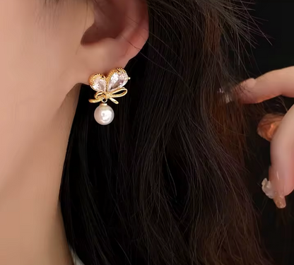 Grace Knot Pearl Earrings - XUPING