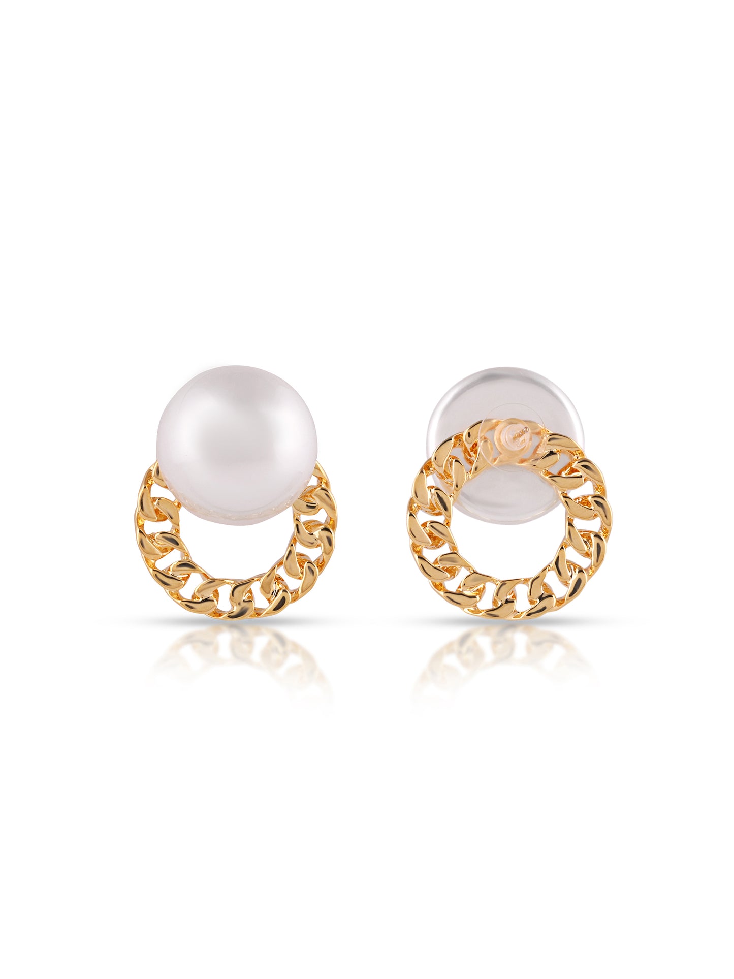 Gold Plated Pearl Earrings