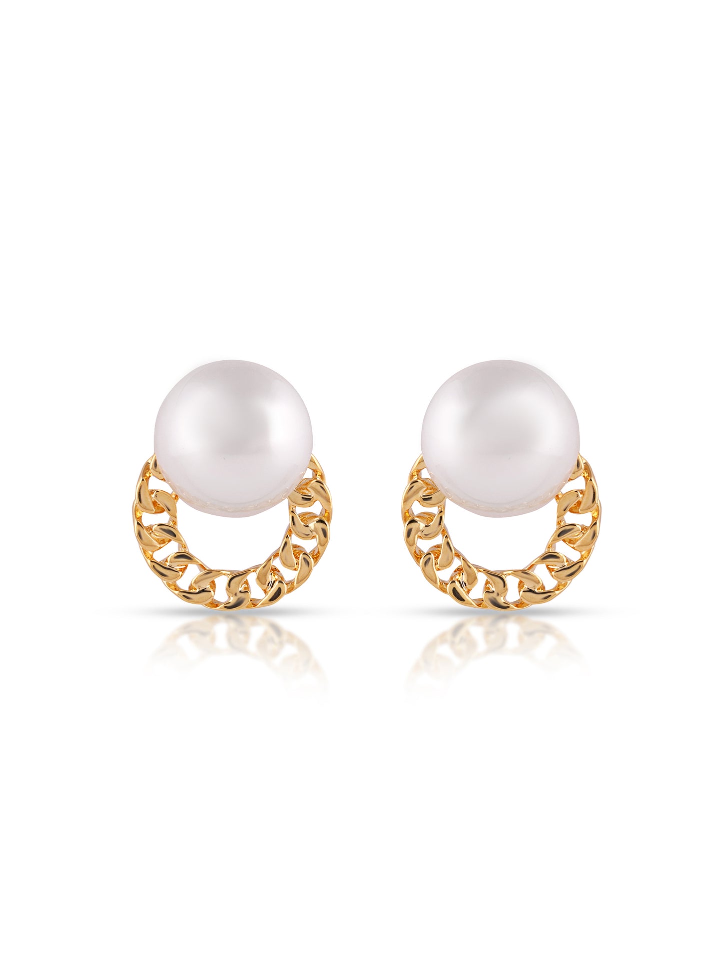 Gold Plated Pearl Earrings