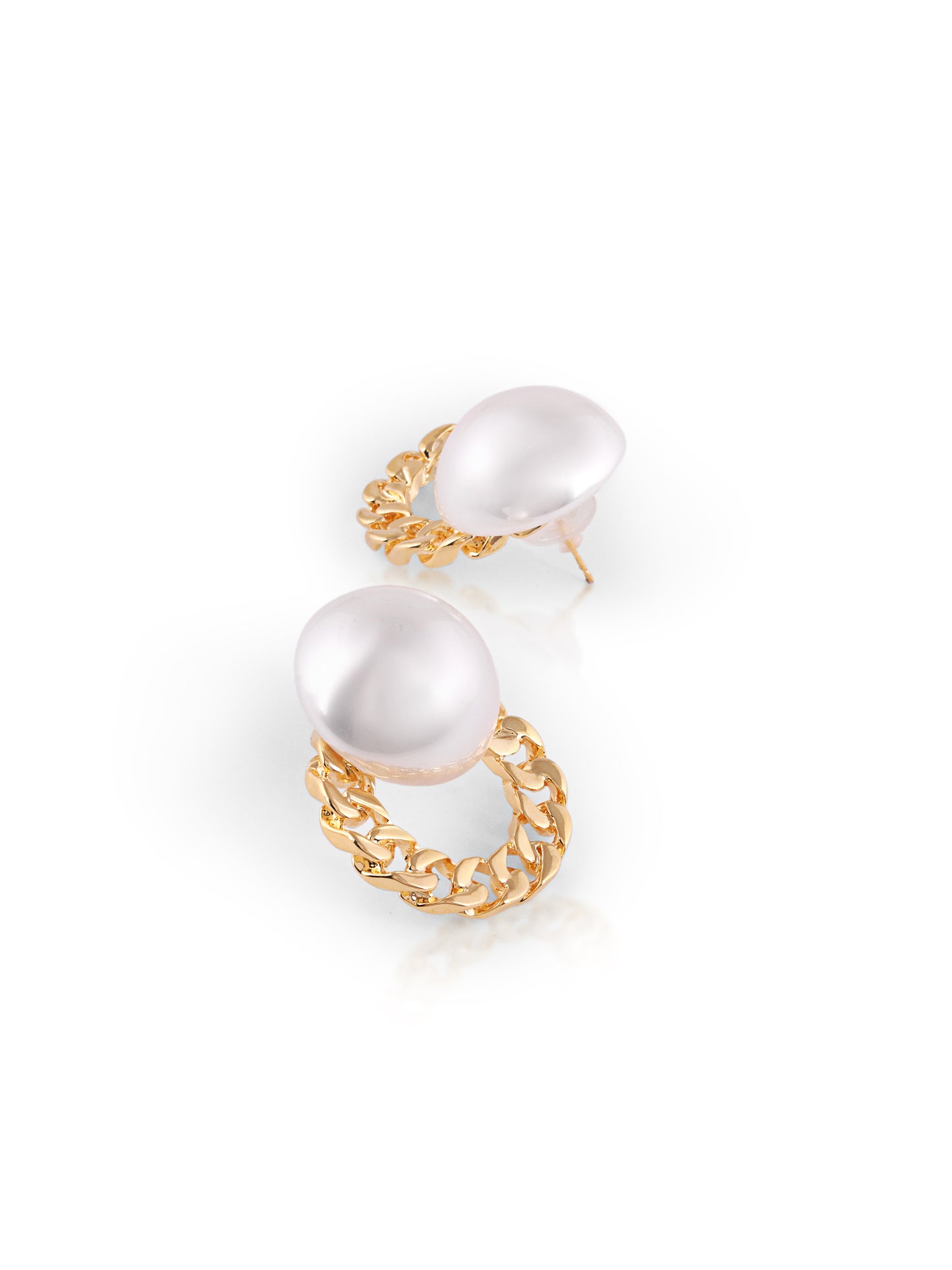 Gold Plated Pearl Earrings