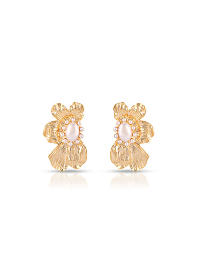Gold Plated Pearl Earring